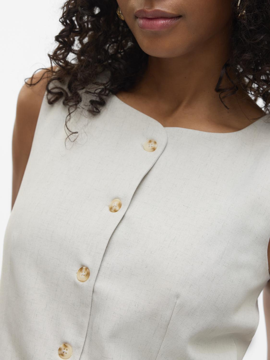 VMMIKELA Tailored Waistcoat - Birch - VERO MODA & VILA Bergvik